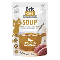 Brit Care Kattefoder Soup med And Til Voksne Katte 75g